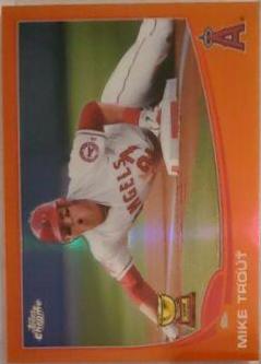 Mike Trout [Sliding Orange Refractor] #1