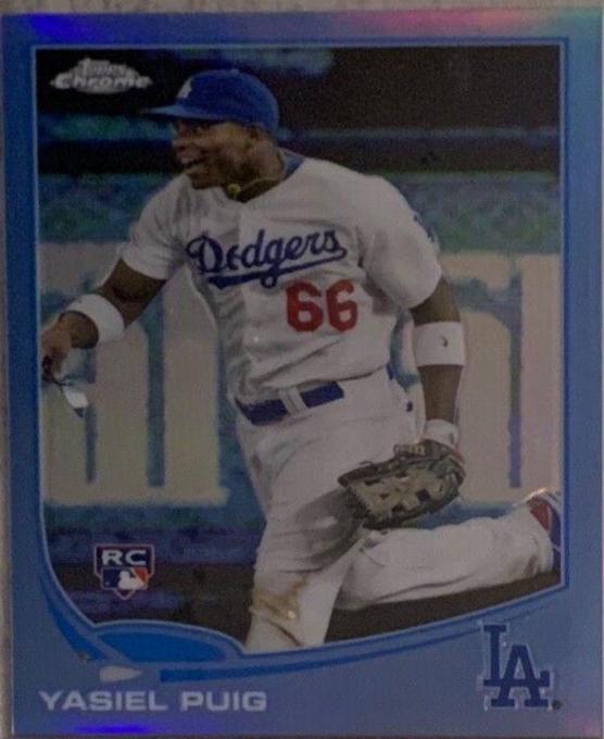 Yasiel Puig [Running Blue Refractor] #138