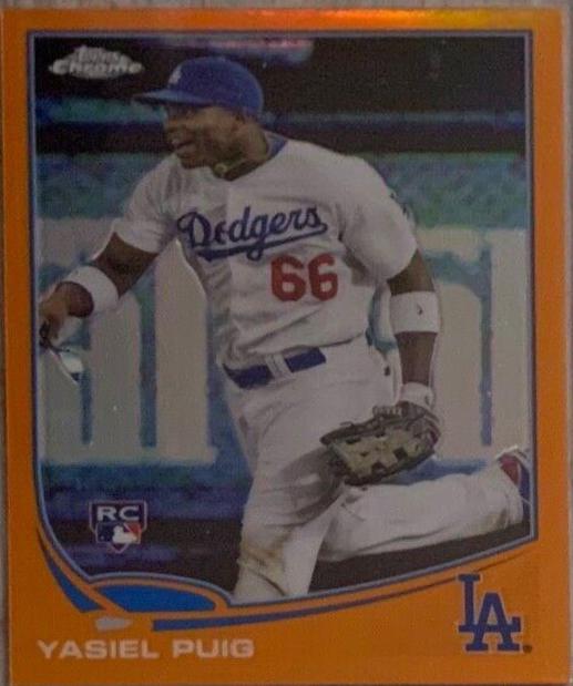 Yasiel Puig [Running Orange Refractor] #138