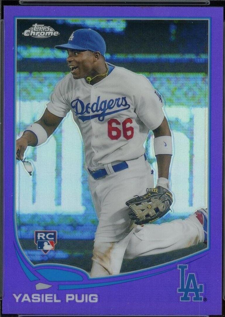 Yasiel Puig [Running Purple Refractor] #138