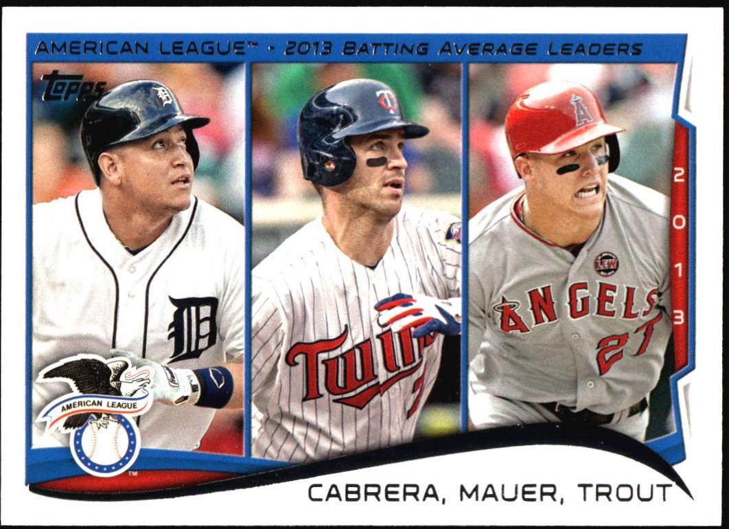 Joe Mauer / Miguel Cabrera / Mike Trout [Platinum] #103