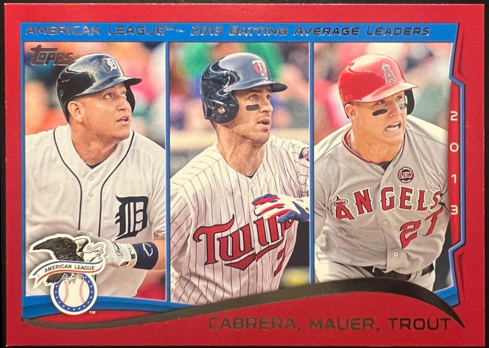 Joe Mauer / Miguel Cabrera / Mike Trout [Red] #103