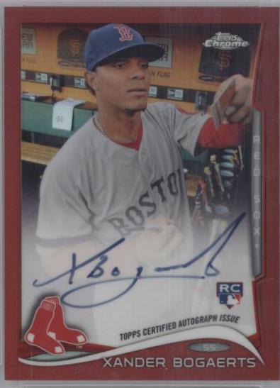Xander Bogaerts [English Back Autograph Red Refractor] #25