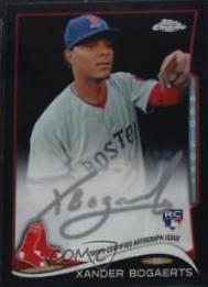 Xander Bogaerts [English Back Autograph Silver & Black Refractor] #25