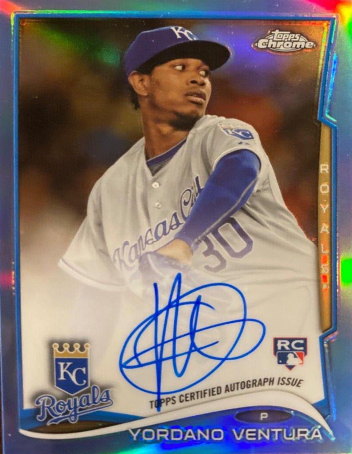 Yordano Ventura [Autograph Blue Refractor] #66