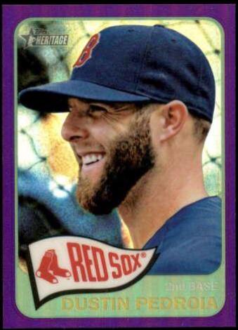 Dustin Pedroia [Team Logo Purple Refractor] #447