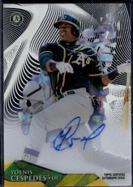 Yoenis Cespedes [Autograph Red Storm Diffractor] #HT-YC