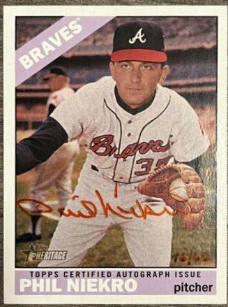 Phil Niekro [Portrait Red Ink] #PN