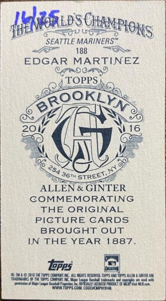 Edgar Martinez [Mini A & G Brooklyn Back] #188