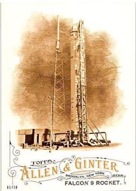 Falcon 9 Rocket [5X7 Gold] #32