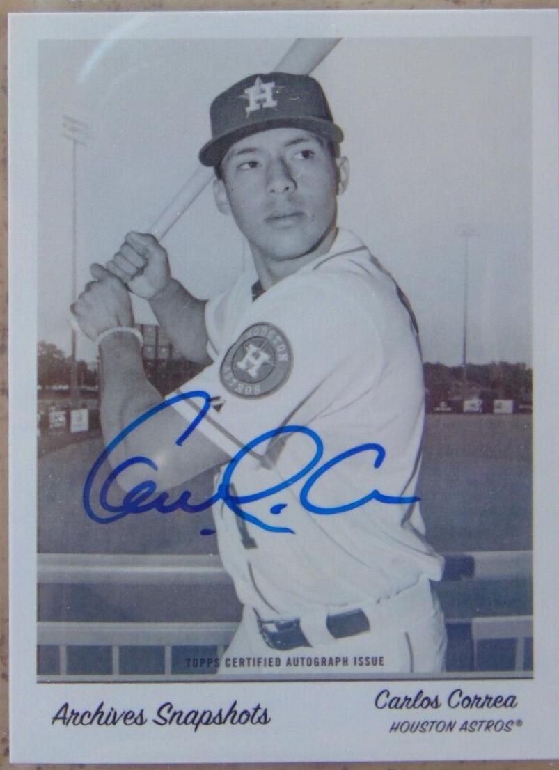 Carlos Correa [Autograph Black and White] #AS-CC