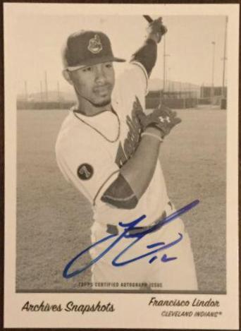 Francisco Lindor [Autograph Black and White] #AS-FL
