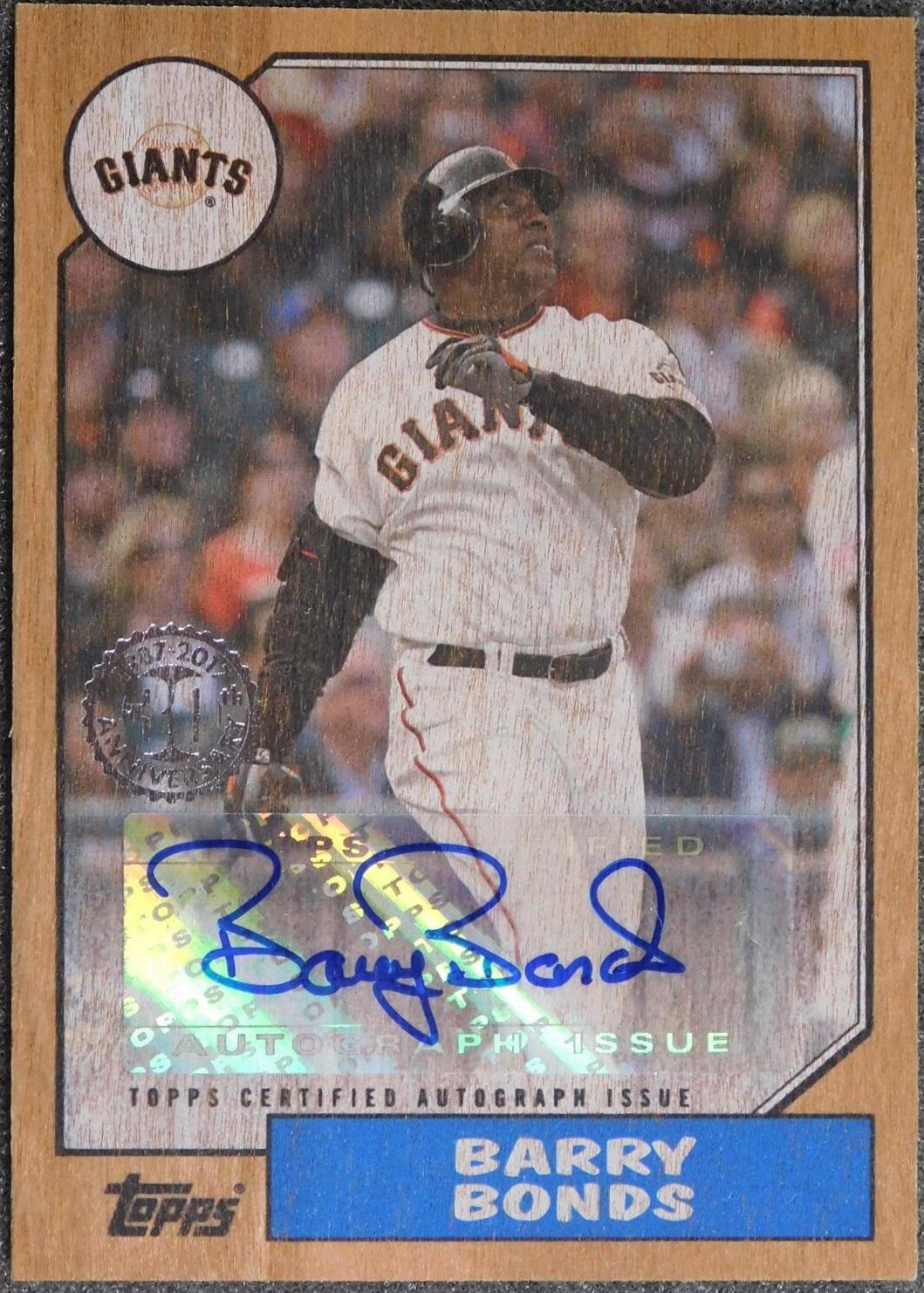 Barry Bonds [Maple Wood] #1987A-BB