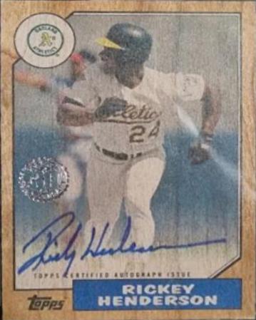 Rickey Henderson [Ash Wood] #1987A-RH