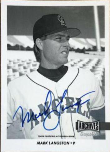 Mark Langston [Black & White Autograph] #AS-ML