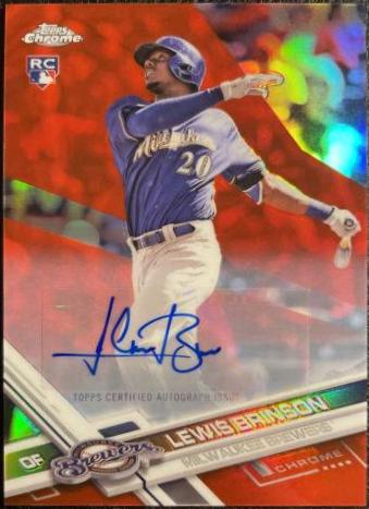 Lewis Brinson [Autograph Red Refractor] #HMT23