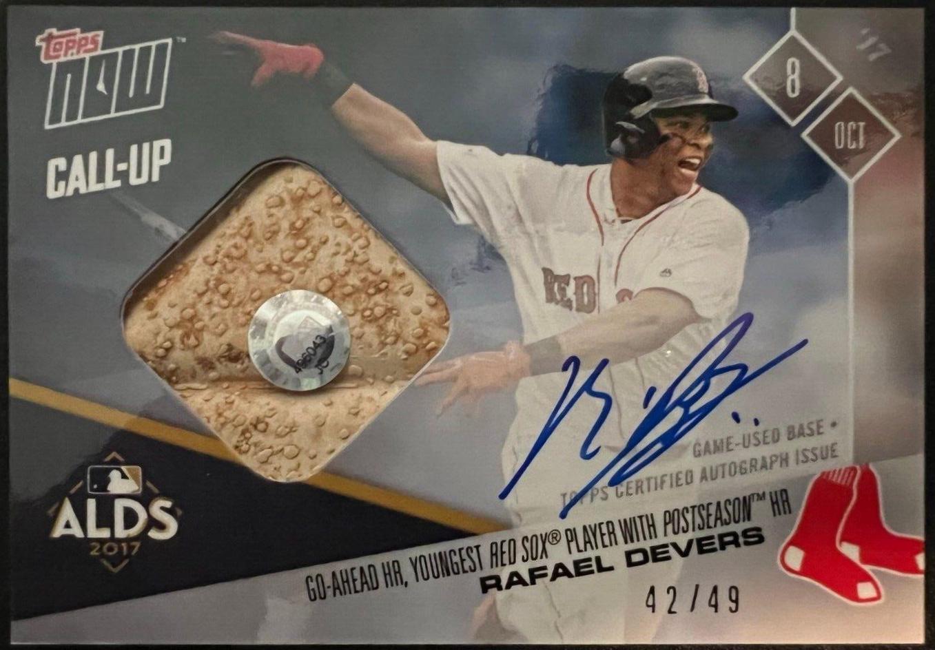 Rafael Devers [Game Used Base Autograph Blue] #721B
