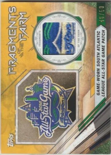 Game-Worn South Atlantic League All-Star Game Patch [Gold] #FOTF-LL