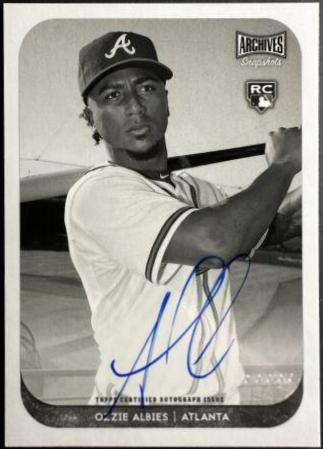 Ozzie Albies [Autograph Black & White] #AS-OA
