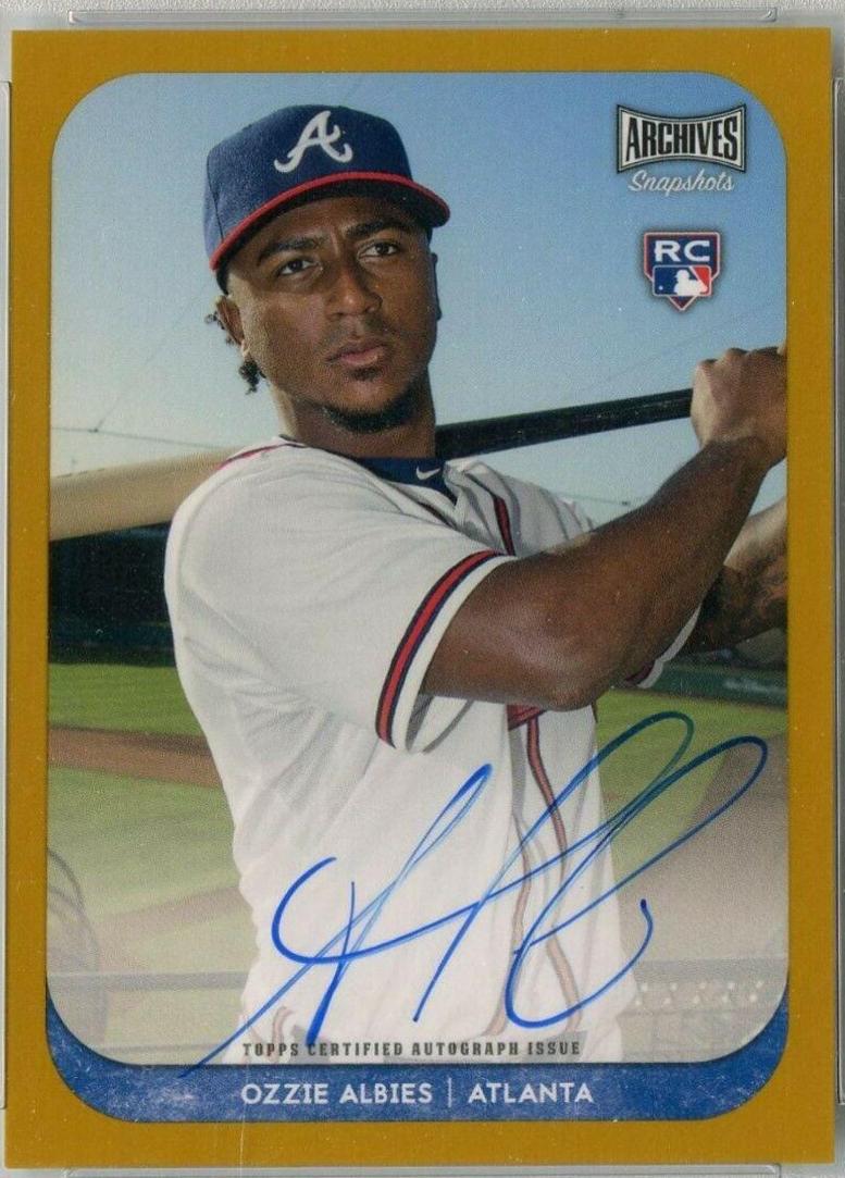 Ozzie Albies [Autograph Gold] #AS-OA