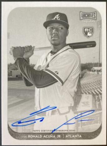 Ronald Acuna Jr. [Autograph Black & White] #AS-RAC