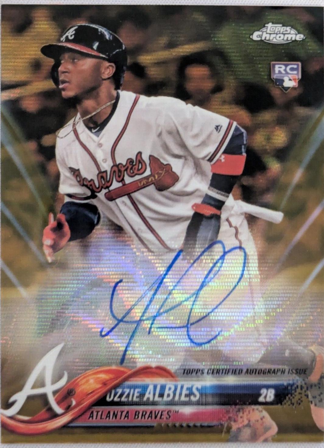 Ozzie Albies [Gold Wave Refractor] #RA-OA