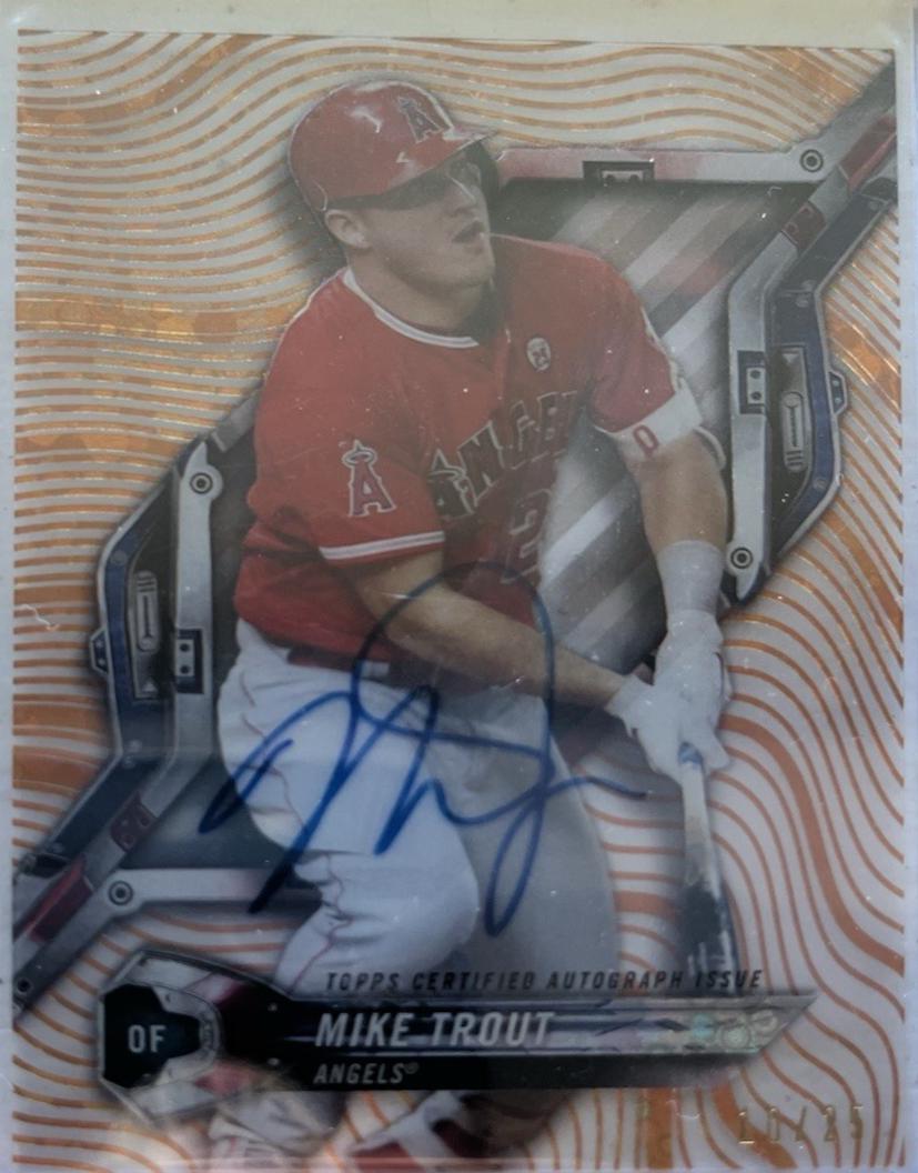 Mike Trout [Autograph Orange Orbit Diffractor] #HT-MT