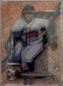 Ronald Acuna [Autograph Orange Orbit Diffractor] #HT-RA
