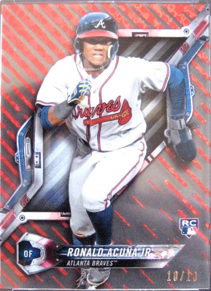 Ronald Acuna [Autograph Orange Red Diffractor] #HT-RA