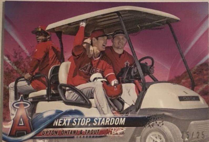 Justin Upton, Mike Trout, Shohei Ohtani [Pink] #US158