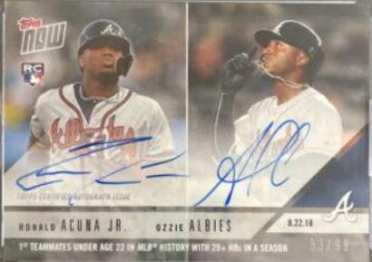 Ozzie Albies, Ronald Acuna Jr. [Autograph] #627A
