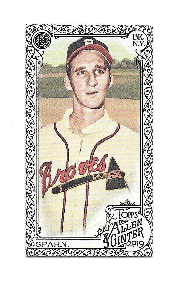 Warren Spahn [Mini Black] #387