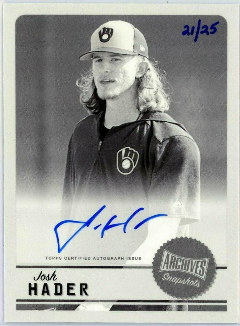 Josh Hader [Autograph Black & White] #AS-JH