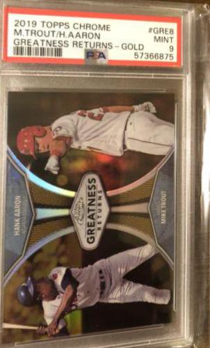 Hank Aaron, Mike Trout [Gold Refractor] #GRE-8