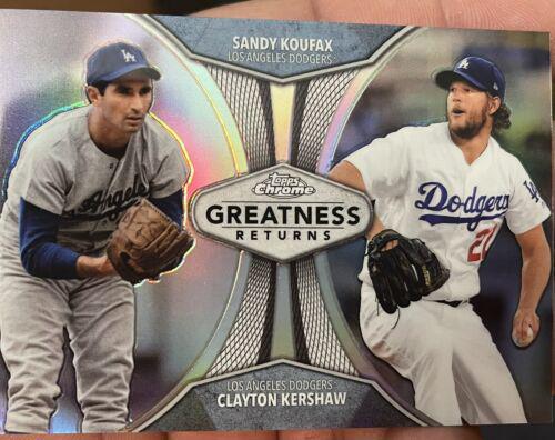 Sandy Koufax, Clayton Kershaw [Orange Refractor] #GRE-15