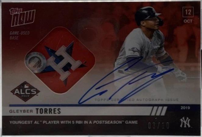 Gleyber Torres [Autograph Relic Red] #1006D