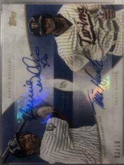 Bernie Williams, Torii Hunter [Autograph Blue] #9B-A
