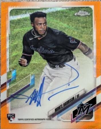Monte Harrison [Orange Wave Refractor] #RA-MH