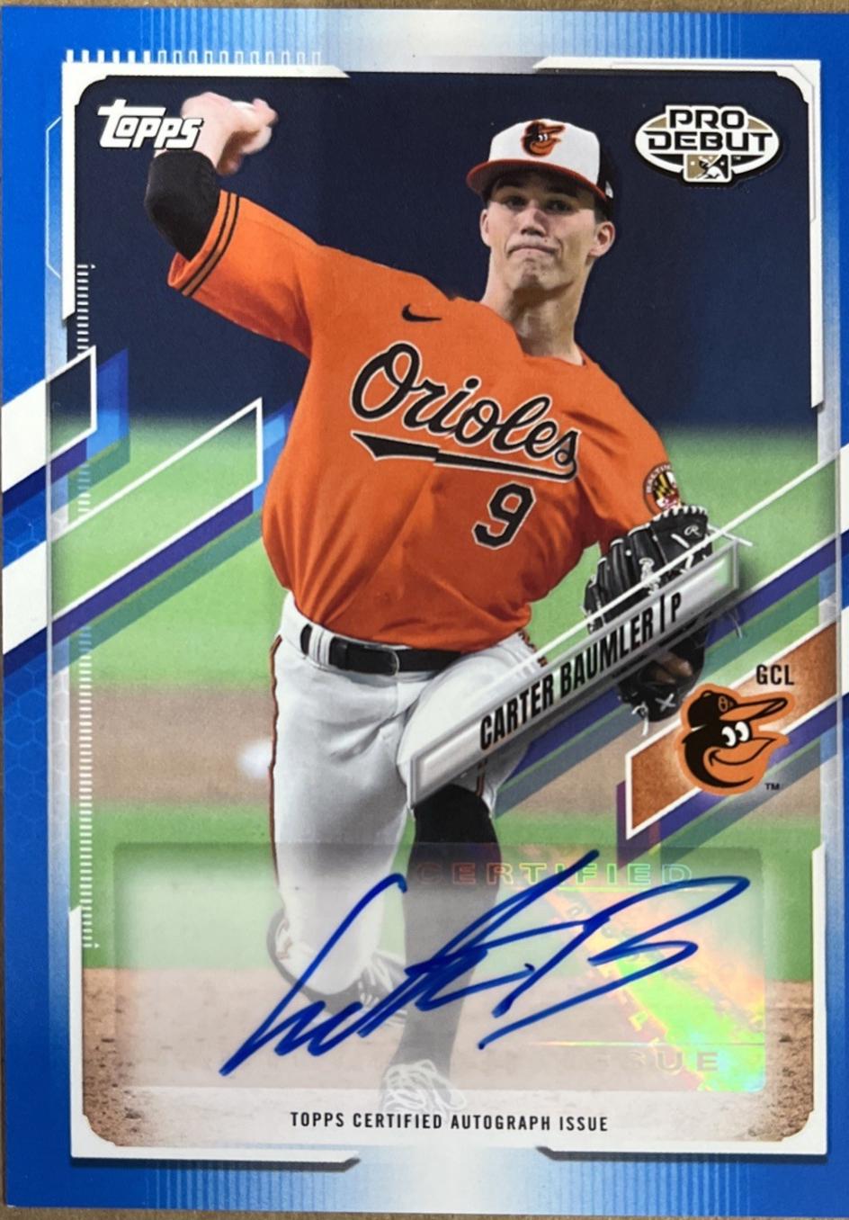 Carter Baumler [Blue Autograph] #PD-74