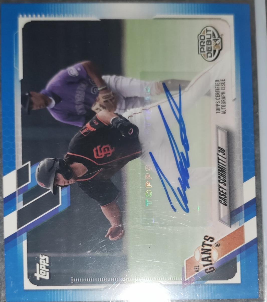 Casey Schmitt [Blue Autograph] #PD-44