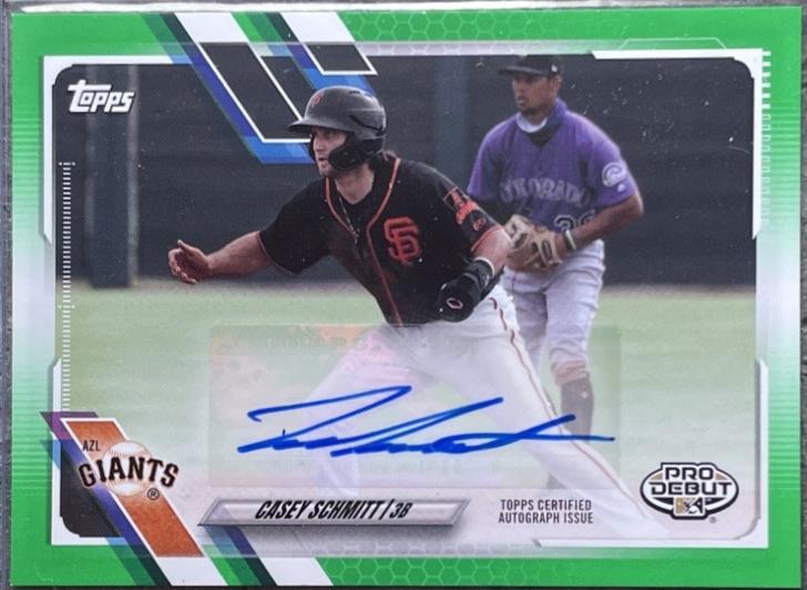 Casey Schmitt [Green Autograph] #PD-44