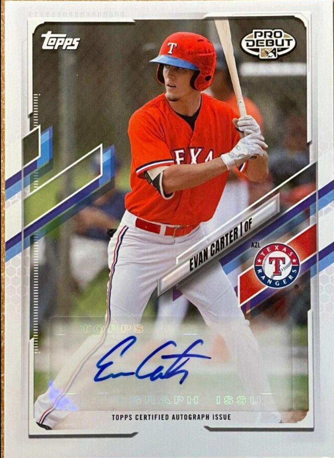 Evan Carter [Autograph] #PD-29