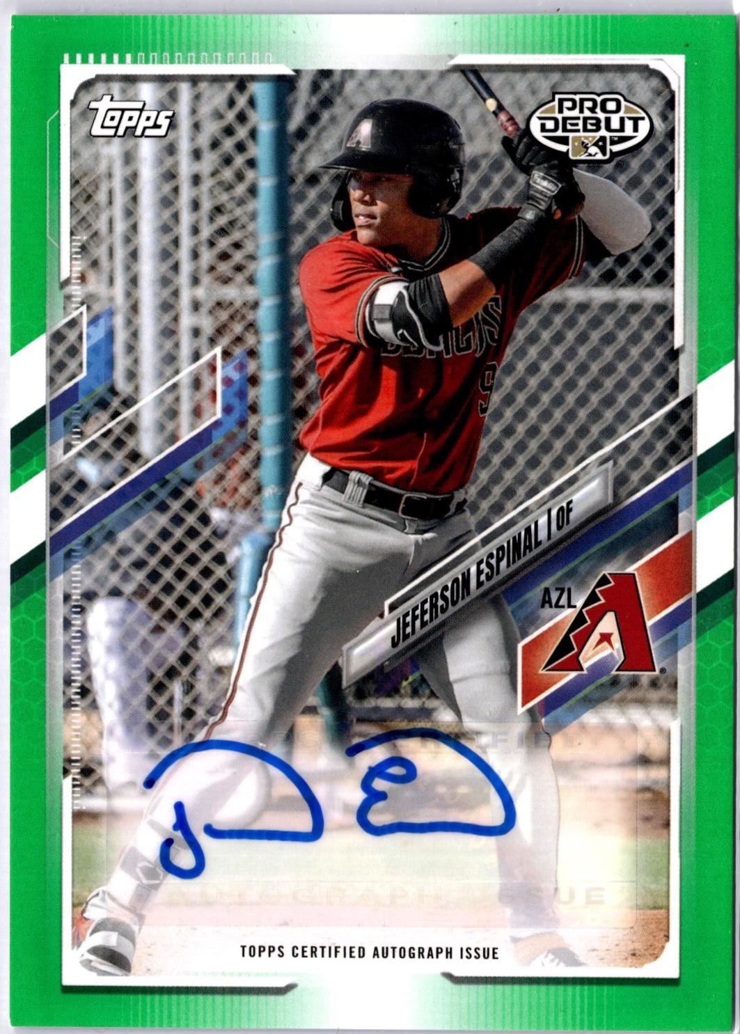 Jeferson Espinal [Green Autograph] #PD-145