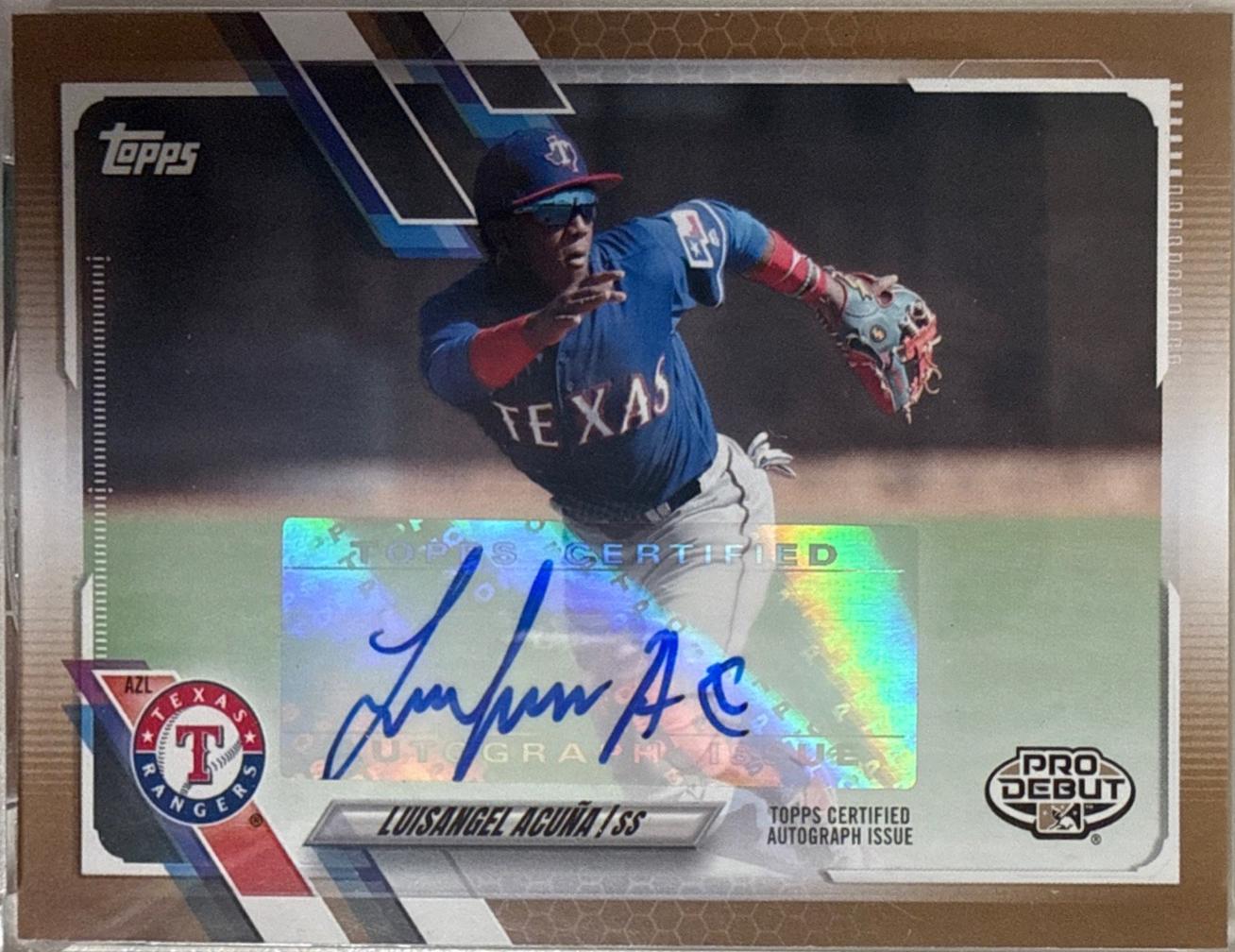 Luisangel Acuna [Gold Autograph] #PD-65