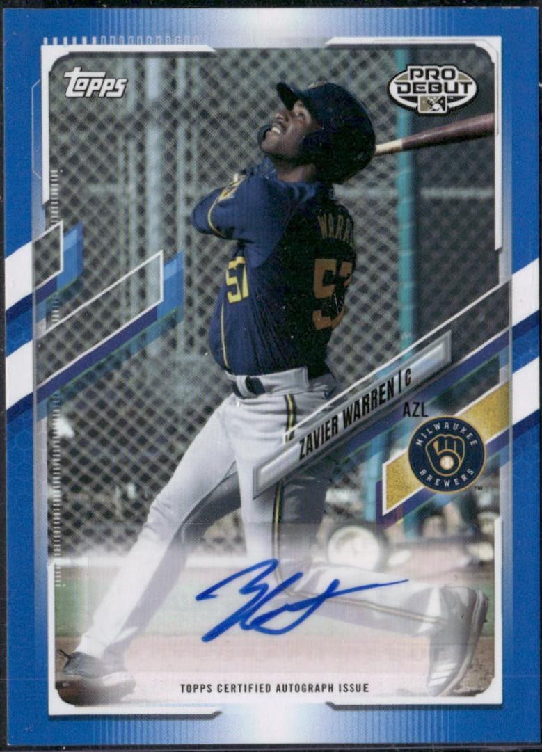 Zavier Warren [Blue Autograph] #PD-55