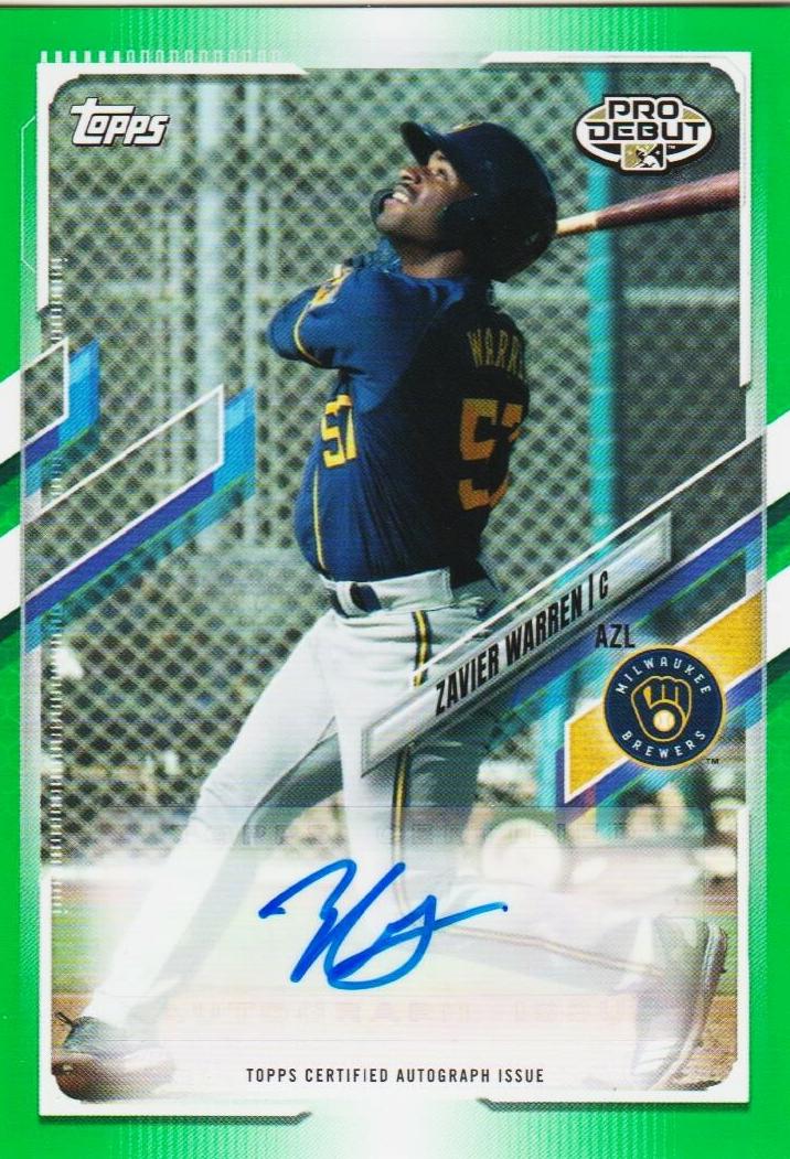 Zavier Warren [Green Autograph] #PD-55