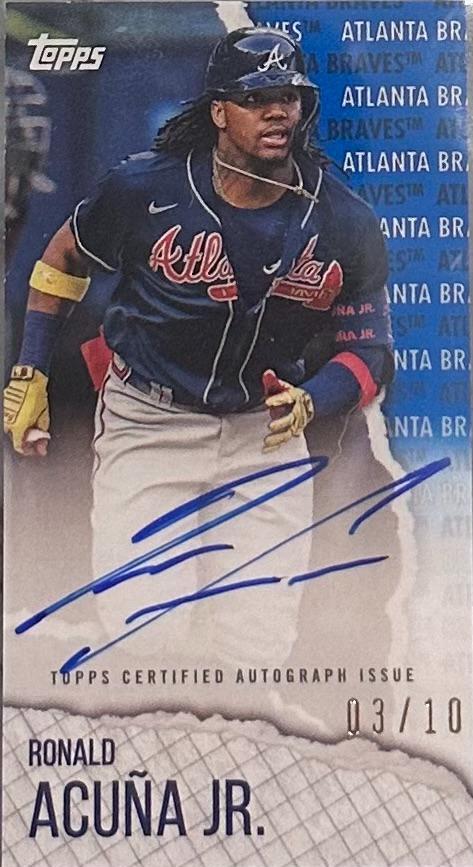 Ronald Acuna Jr.  [Mini Autographs Blue] #RIPAU-RA