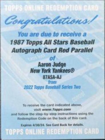 Aaron Judge [Red] #87ASA-AJ