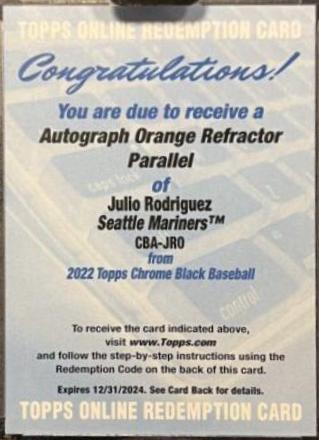 Julio Rodriguez [Orange] #CBA-JRO