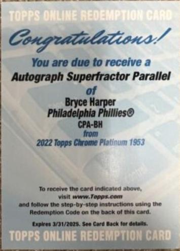Bryce Harper [SuperFractor] #CPA-BH